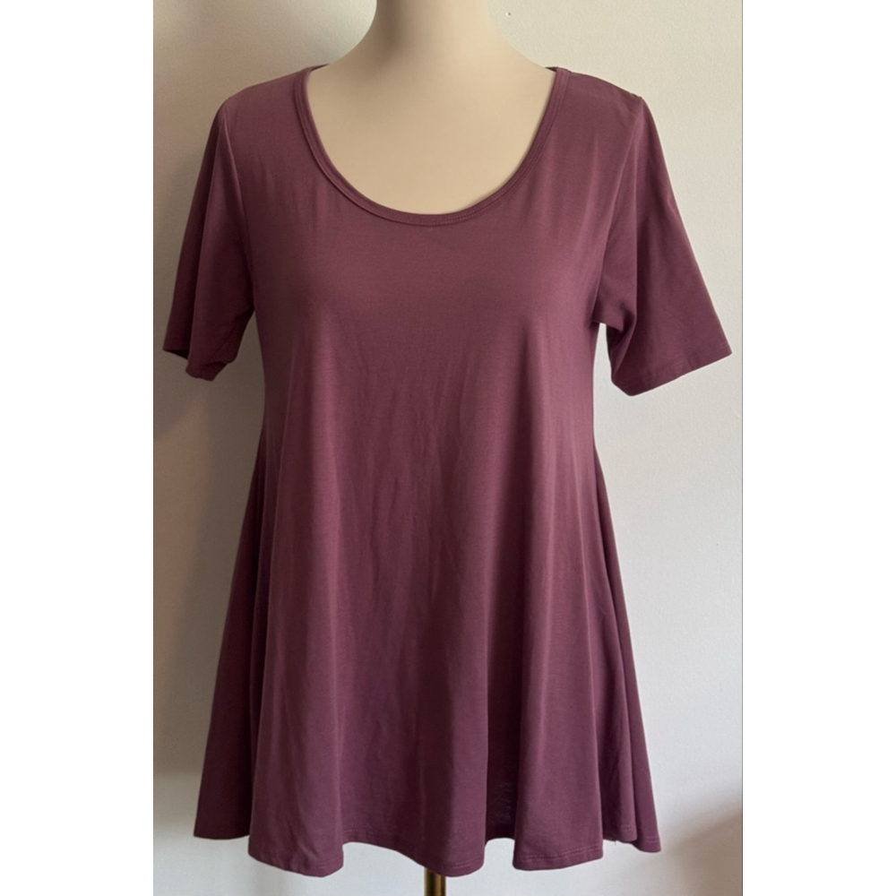 Women's LuLaRoe Mauve Short Sleeve Tunic Top XS